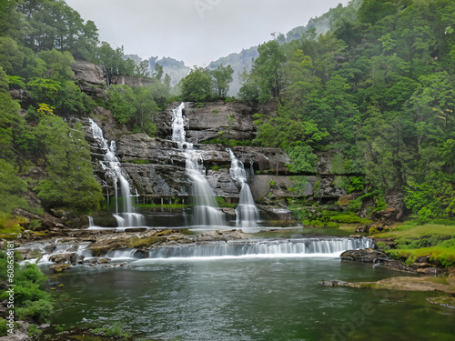 Beautiful Landscape with Waterfall