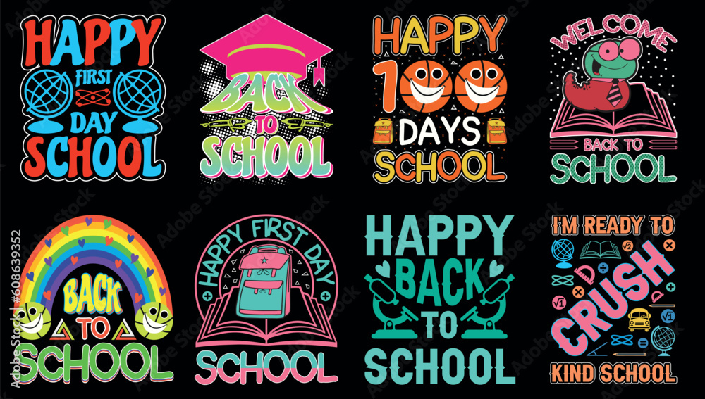 Back To School T-shirt Design Bundle