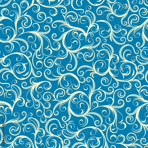 Seamless background from a floral ornament, Fashionable modern wallpaper or textile
