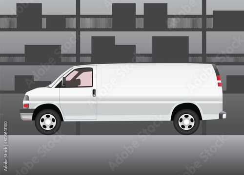 White delivery van inside of storehouse © Designpics