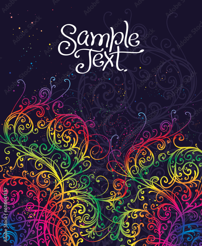 vector background In floral style