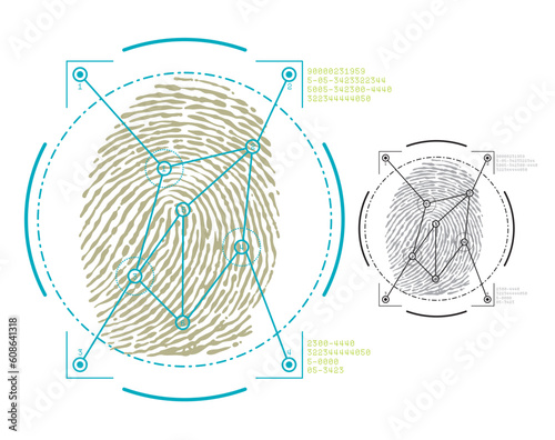 vector image of fingerprint security