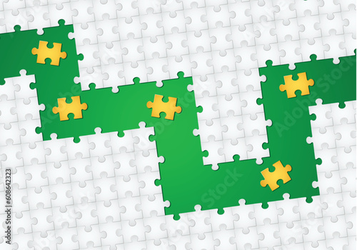 Abstract Puzzle background. Illustration for You design
