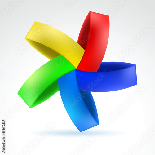 Abstract Color Web Element. Illustration on white