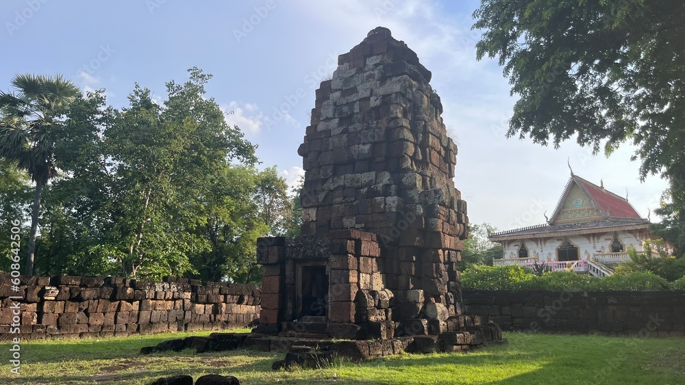 Ancient Khmer art in the stone castle Ancient Khmer art in the stone castle