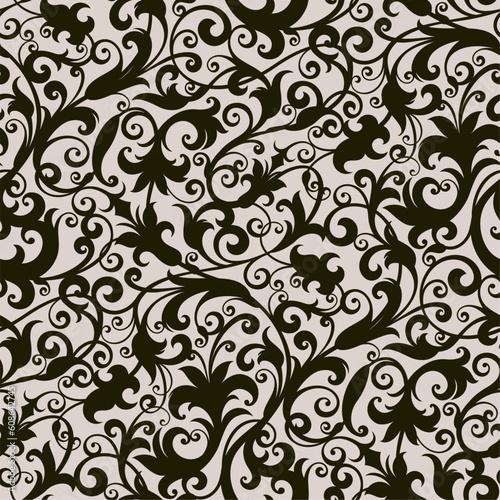 Seamless background from a floral ornament  Fashionable modern wallpaper or textile