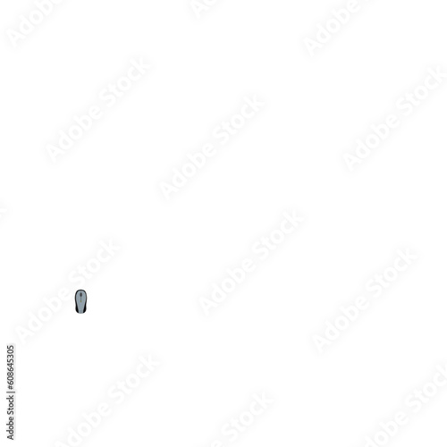 Color computer mouse isolated on white background