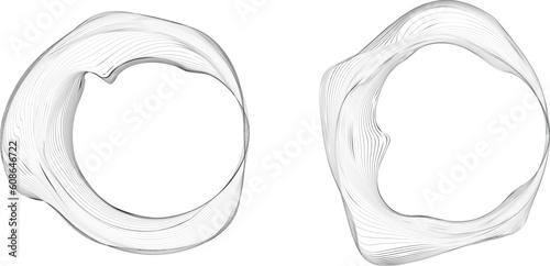 Lines in Circle Form . Spiral Vector Illustration .Technology round. Wave Logo . Design element . Abstract Geometric shape .