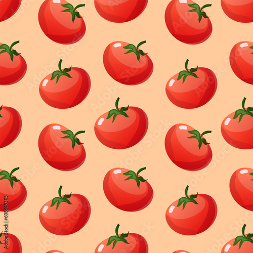 Fototapeta Naklejka Na Ścianę i Meble -  pattern with red tomatoes
