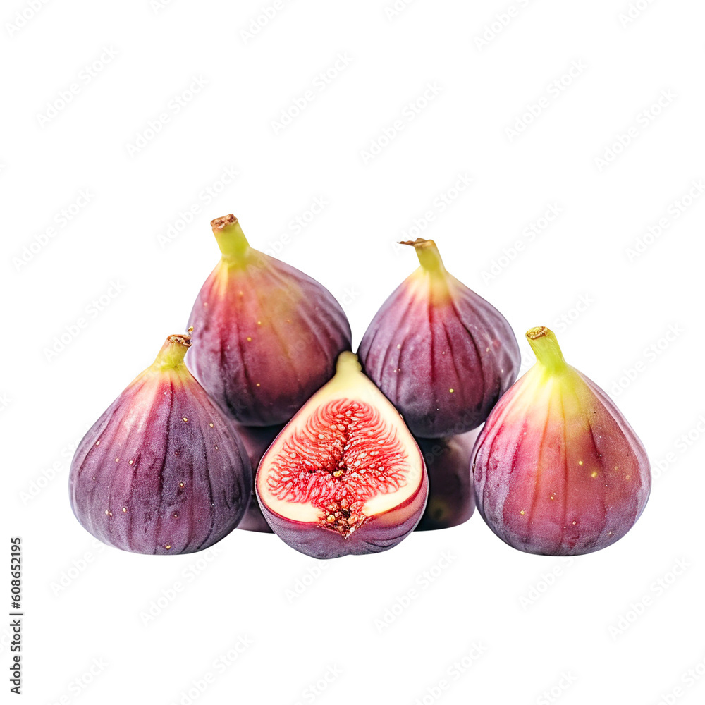 Fototapeta premium figs isolated on white created with Generative AI