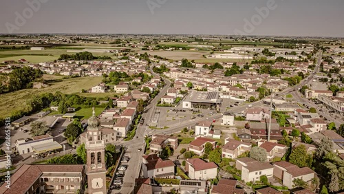 Aerial View of Ancient Italian Village Lendinara photo