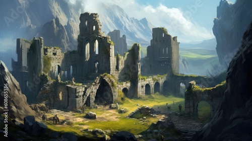 Old Ruins Game Art Wallpaper Background © Damian Sobczyk