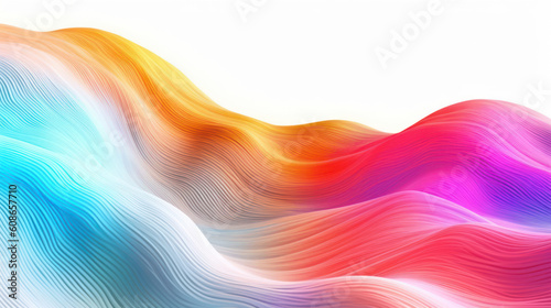 A beautiful rainbow abstract gradient, light and optimistic pastel colors. AI generated. Abstract colorful wave wallpaper..