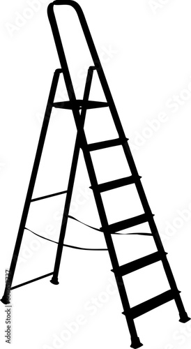 black silhouette ladder
