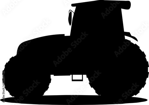 black silhouette works tractor