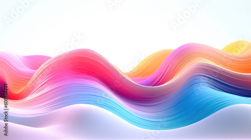 A beautiful rainbow abstract gradient, light and optimistic pastel colors. AI generated. Abstract colorful wave wallpaper..
