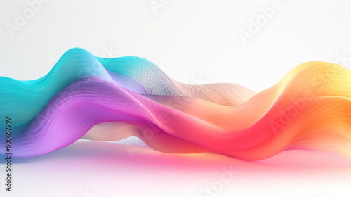 A beautiful rainbow abstract gradient, light and optimistic pastel colors. AI generated. Abstract colorful wave wallpaper..