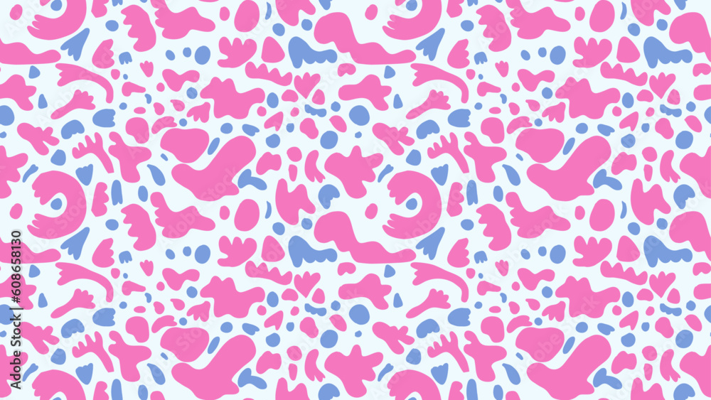 abstract background seamless pattern liquid pink and lite blue