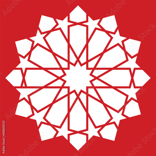 This is an Islamic geometric background for your design project or mobile phone wallpaper. vector template with sky stars. Modern geometrical abstract illustration with stars.