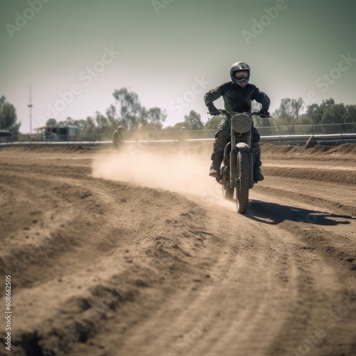 Dirt track in countryside with blue skies  created using generative ai technology