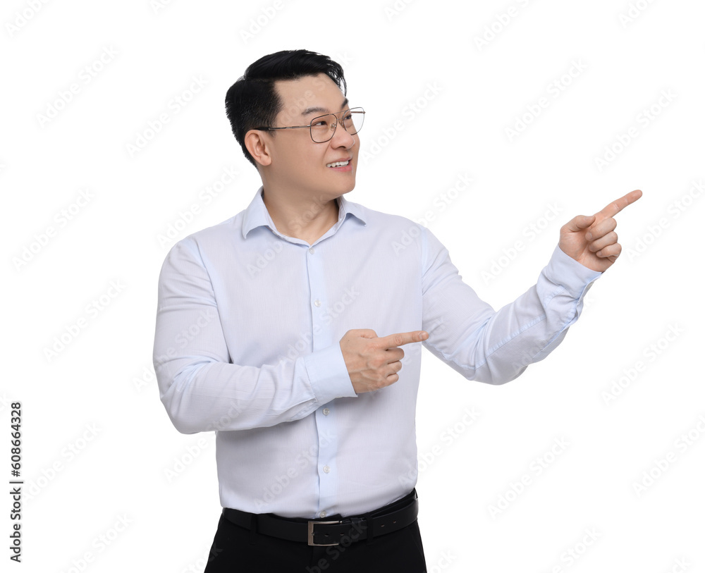 Businessman in formal clothes posing on white background Businessman in formal clothes posing on white background