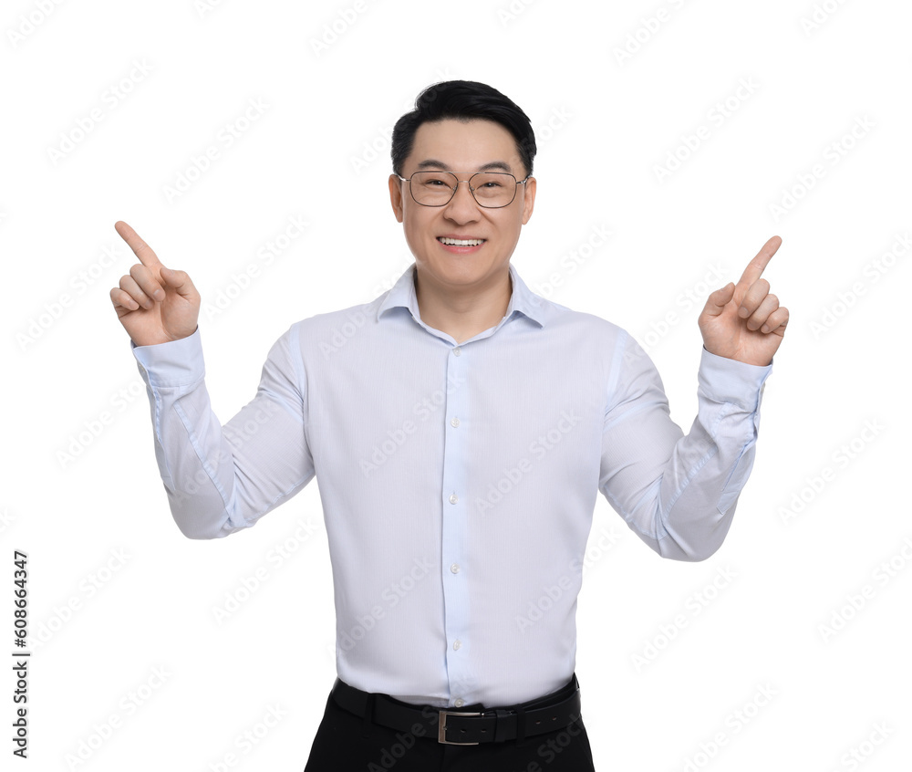 Businessman in formal clothes posing on white background Businessman in formal clothes posing on white background