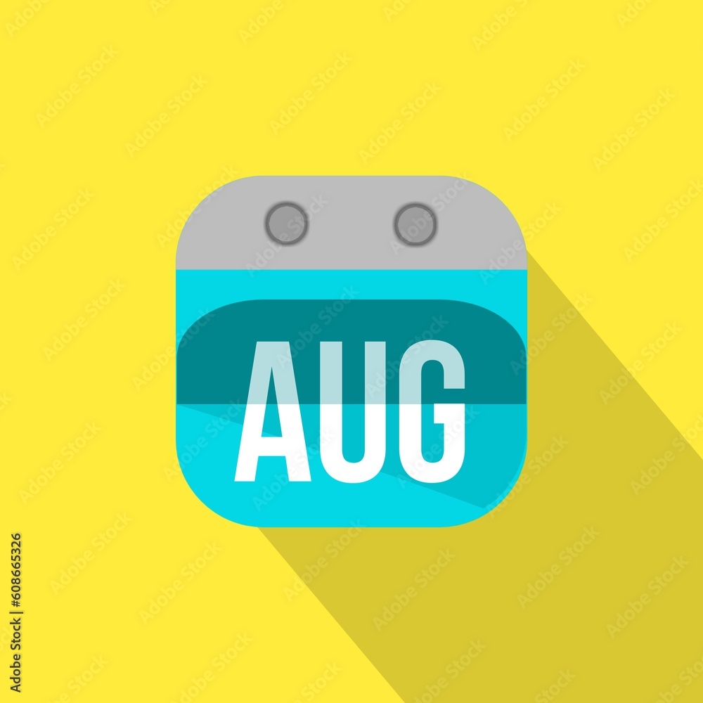 August. Month, Calendar with Different Month Names. Calendar Design icon. Illustration August. Month, Calendar with Different Month Names. Calendar Design icon. Illustration