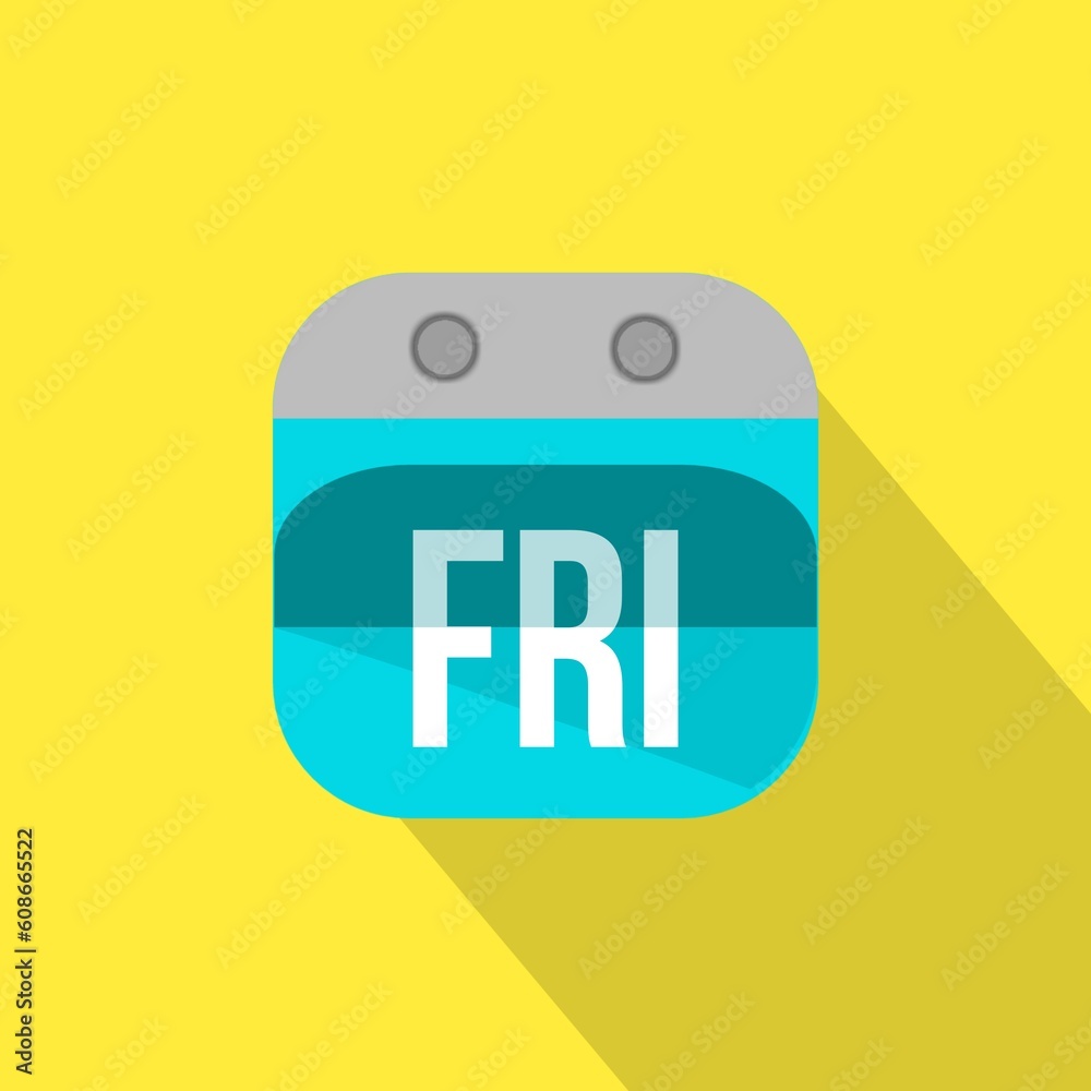 Friday, Calendar with Day Name. Calendar Design icon. Illustration Friday, Calendar with Day Name. Calendar Design icon. Illustration