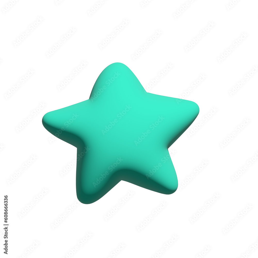green star isolated on white green star isolated on white