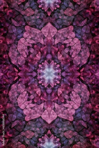Wallpaper Mural Close up of purple shapes on black background created using generative ai technology Torontodigital.ca