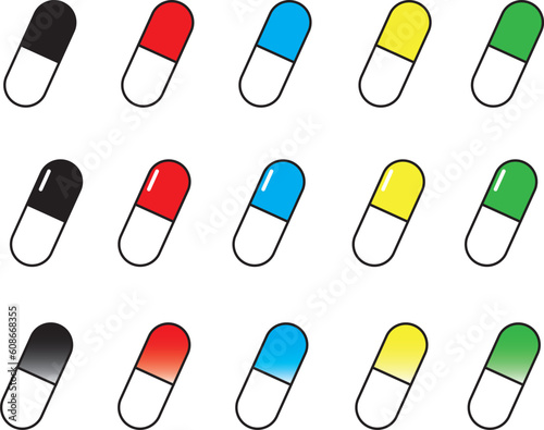 カプセル　薬　アイコン