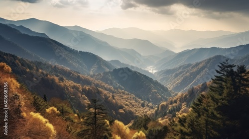 View to Japan Mountains