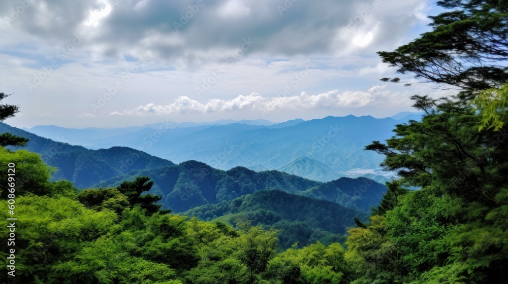 View to Japan Mountains