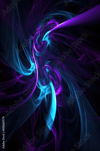 Abstract pattern in purple and blue background, created using generative ai technology
