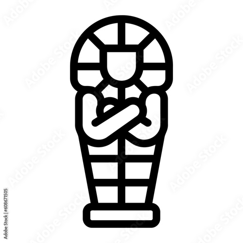 sarcophagus line icon