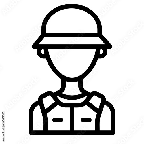 archeologist line icon