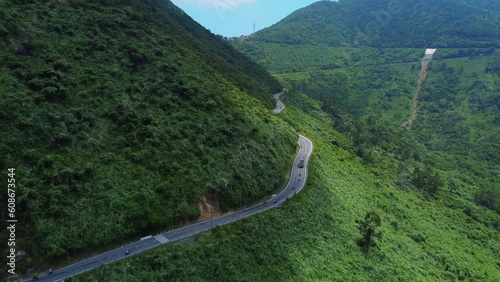 A Pass in the Annam Mountains in Vietnam, hai van 