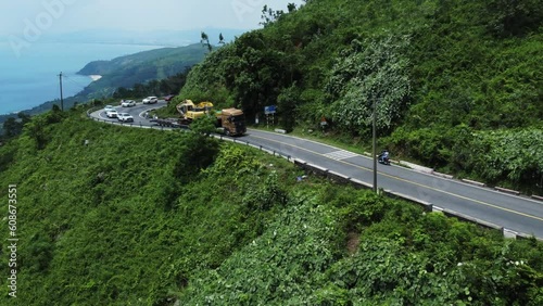 A Pass in the Annam Mountains in Vietnam, hai van 