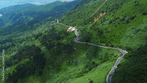 A Pass in the Annam Mountains in Vietnam, hai van  photo