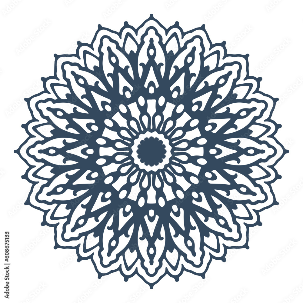 Monochrome mandala isolated on white background. Monochrome mandala isolated on white background.