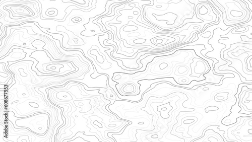 Topographic map contour background. Topo map with elevation. Contour map vector. Geographic World Topography map grid abstract vector illustration. Trendy design