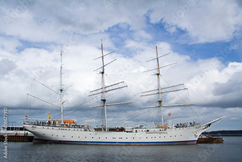 Segelschiff Gorch Fock 1, Stralsund, Mecklenburg-Vorpommern, Deutschland, Europa