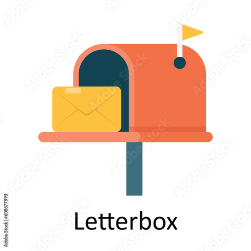 Letterbox Vector  Flat Icon Design illustration. Education and learning Symbol on White background EPS 10 File