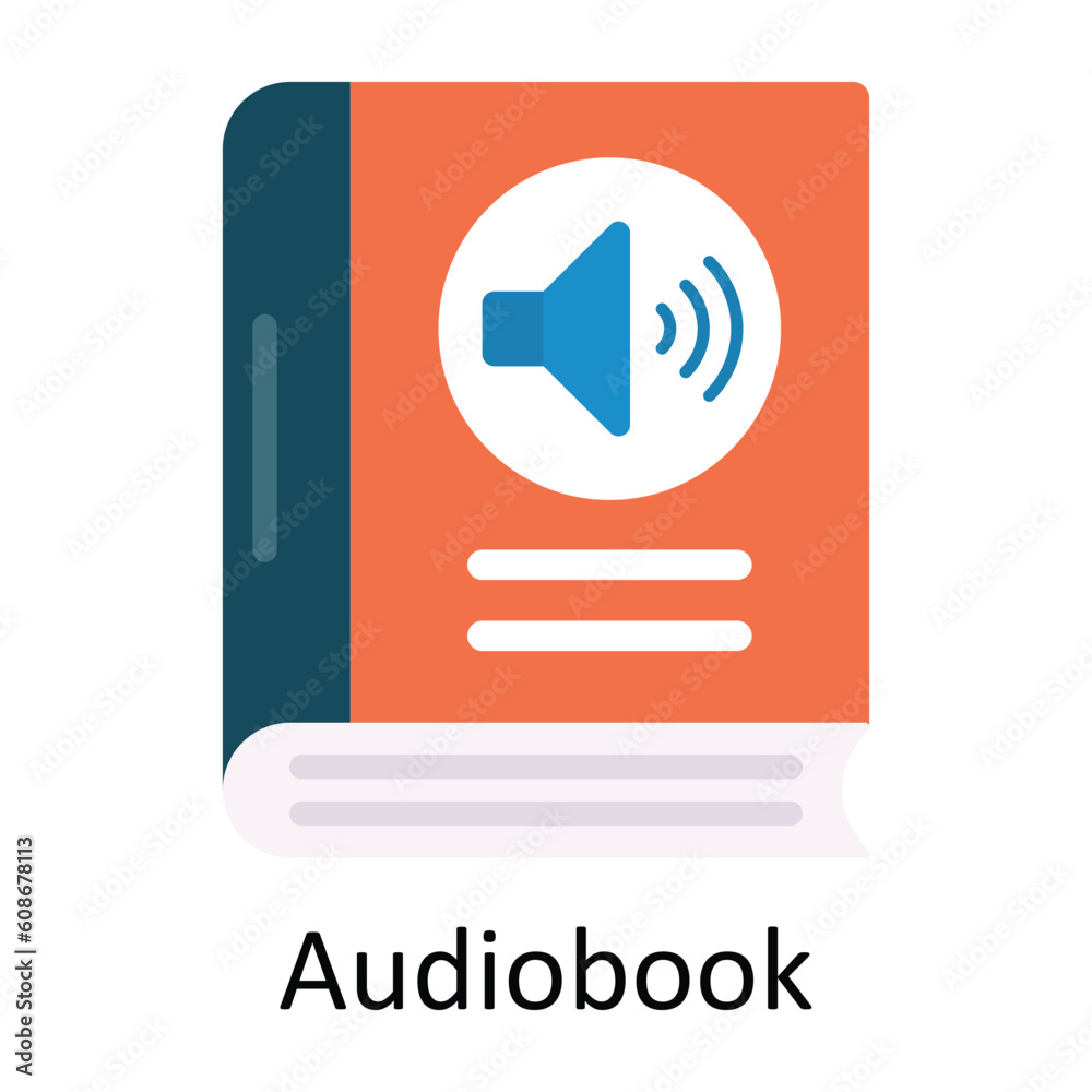 Audio book Vector Flat Icon Design illustration. Education and learning Symbol on White background EPS 10 File Audio book Vector Flat Icon Design illustration. Education and learning Symbol on White background EPS 10 File