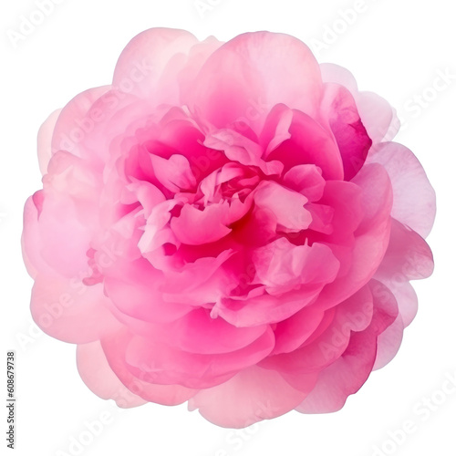 pink rose isolated on transparent background cutout