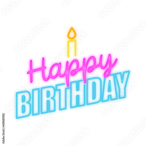 Happy Birthday Neon Sign
