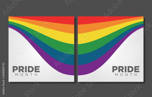 pride month social media post collection background