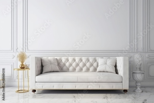 Luxurious Elegant Living Room Decor. Generative AI