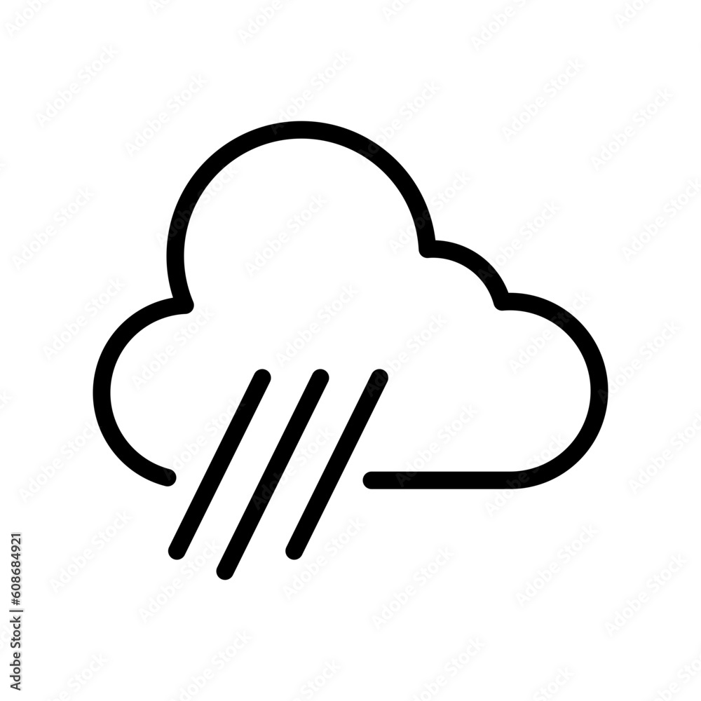 Cloud Showers Heavy, Weather Icon Set. Logo illustration on white background. Flat design style. Cloud Showers Heavy, Weather Icon Set. Logo illustration on white background. Flat design style.