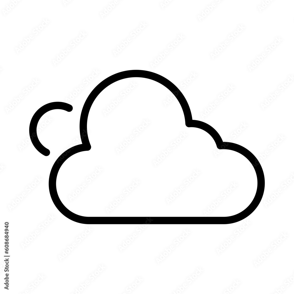 Cloud Moon, Weather Icon Set. Logo illustration on white background. Flat design style. Cloud Moon, Weather Icon Set. Logo illustration on white background. Flat design style.